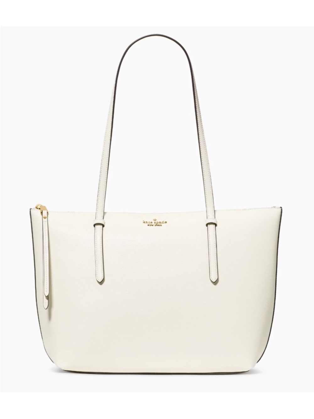New Kate Spade All Day Large Tote Delicate Pebble Leather Meringue